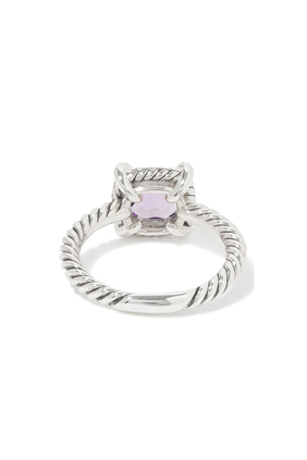 Chatelaine Pavé Bezel Ring with Amethyst